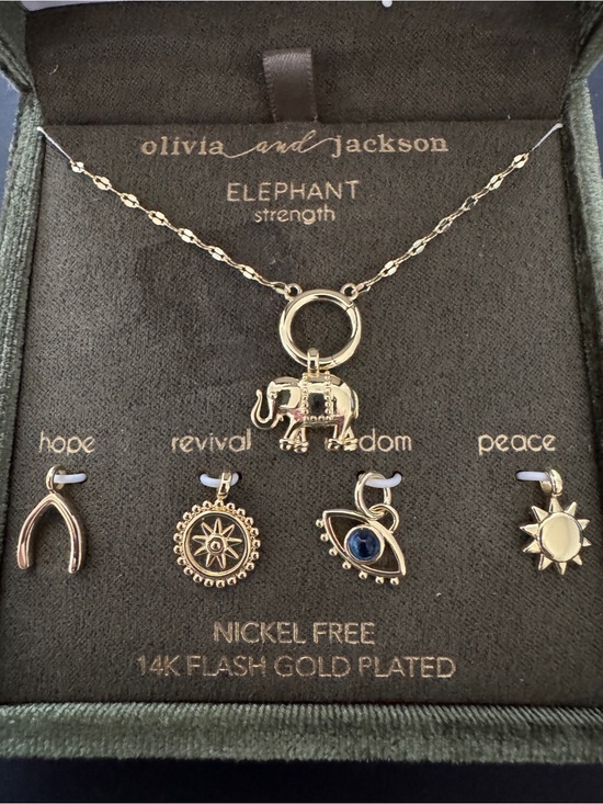 Olivia And Jackson Jewelry - Olivia and Jackson Gold Elephant Charm Necklace